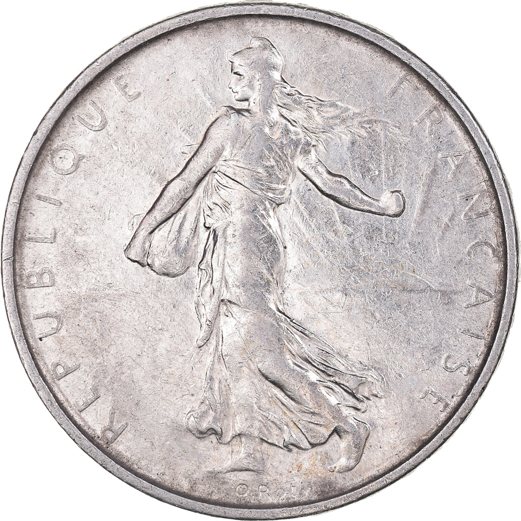 Moeda, França, Semeuse, 5 Francs, 1961, Paris, AU(55-58), Prata, KM:926
