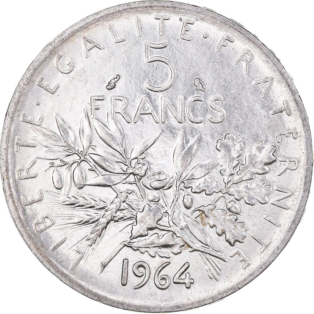 Moneta, Francia, Semeuse, 5 Francs, 1964, Paris, SPL, Argento, KM:926