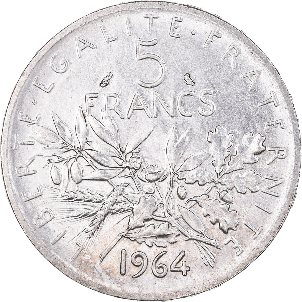 Coin, France, Semeuse, 5 Francs, 1964, Paris, AU(55-58), Silver, KM:926