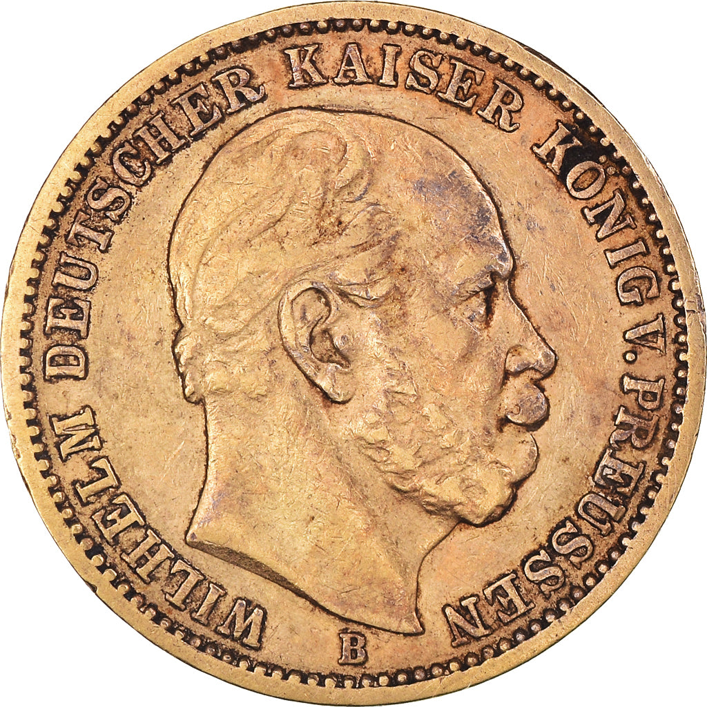 Moneta, Stati tedeschi, PRUSSIA, Wilhelm I, 20 Mark, 1874, Hannover, BB, Oro