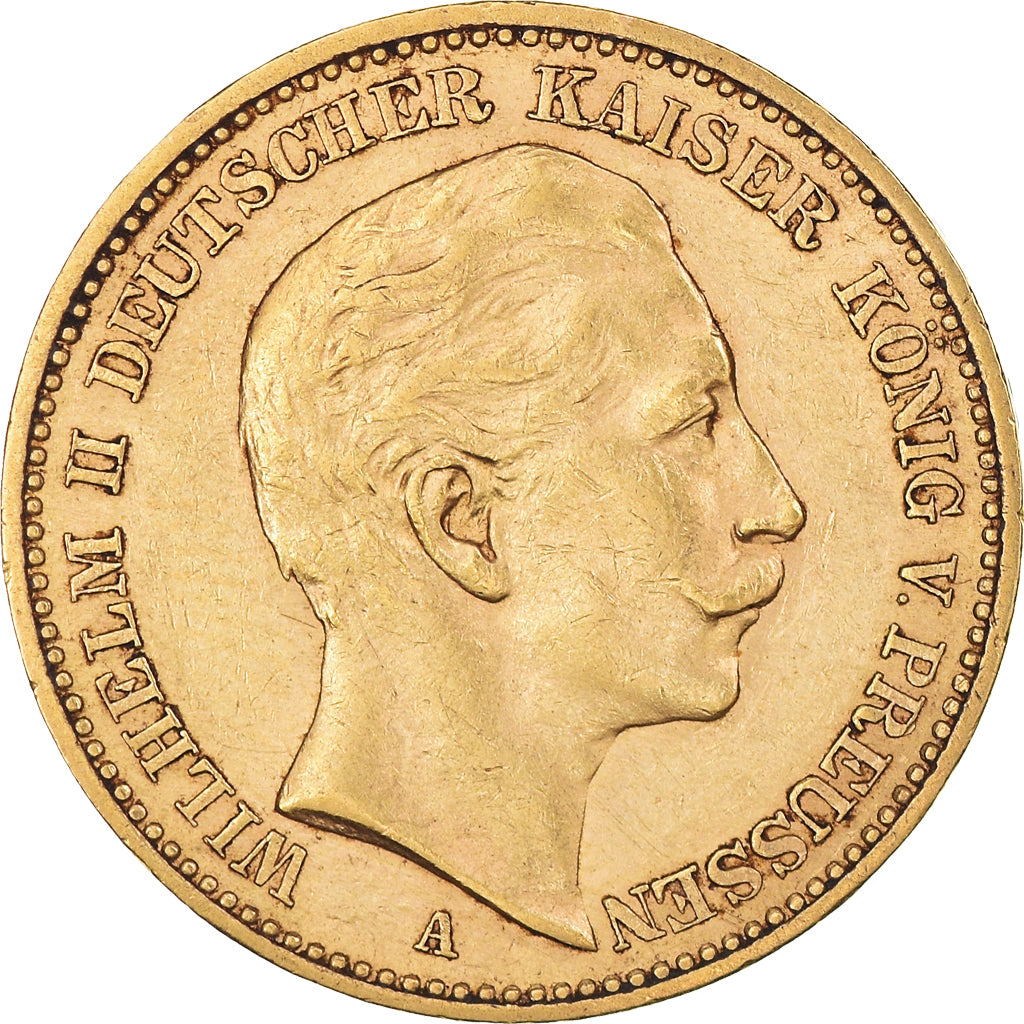 Moneta, Stati tedeschi, PRUSSIA, Wilhelm II, 20 Mark, 1899, Berlin, BB, Oro