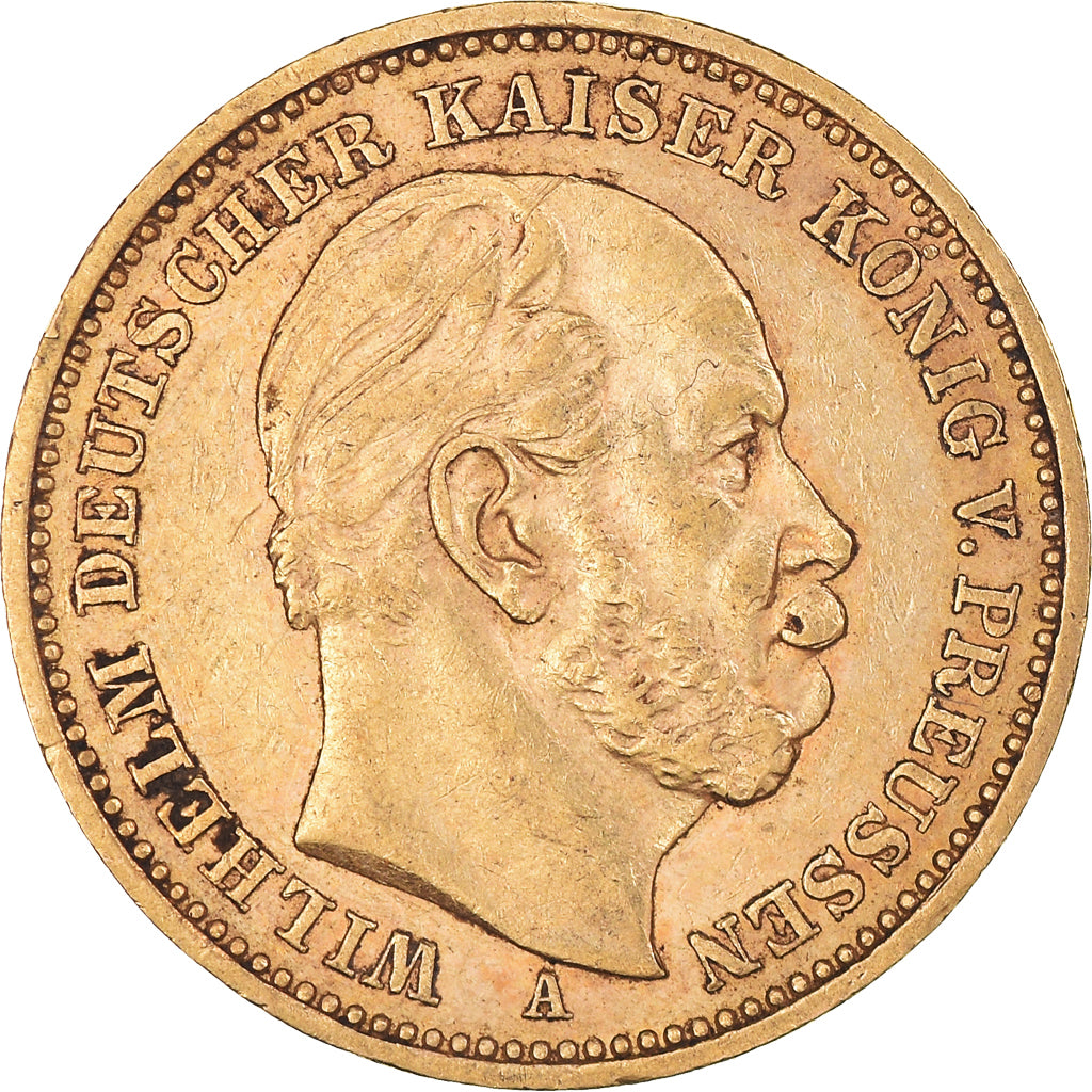 Moneta, Stati tedeschi, PRUSSIA, Wilhelm I, 20 Mark, 1887, Berlin, BB, Oro