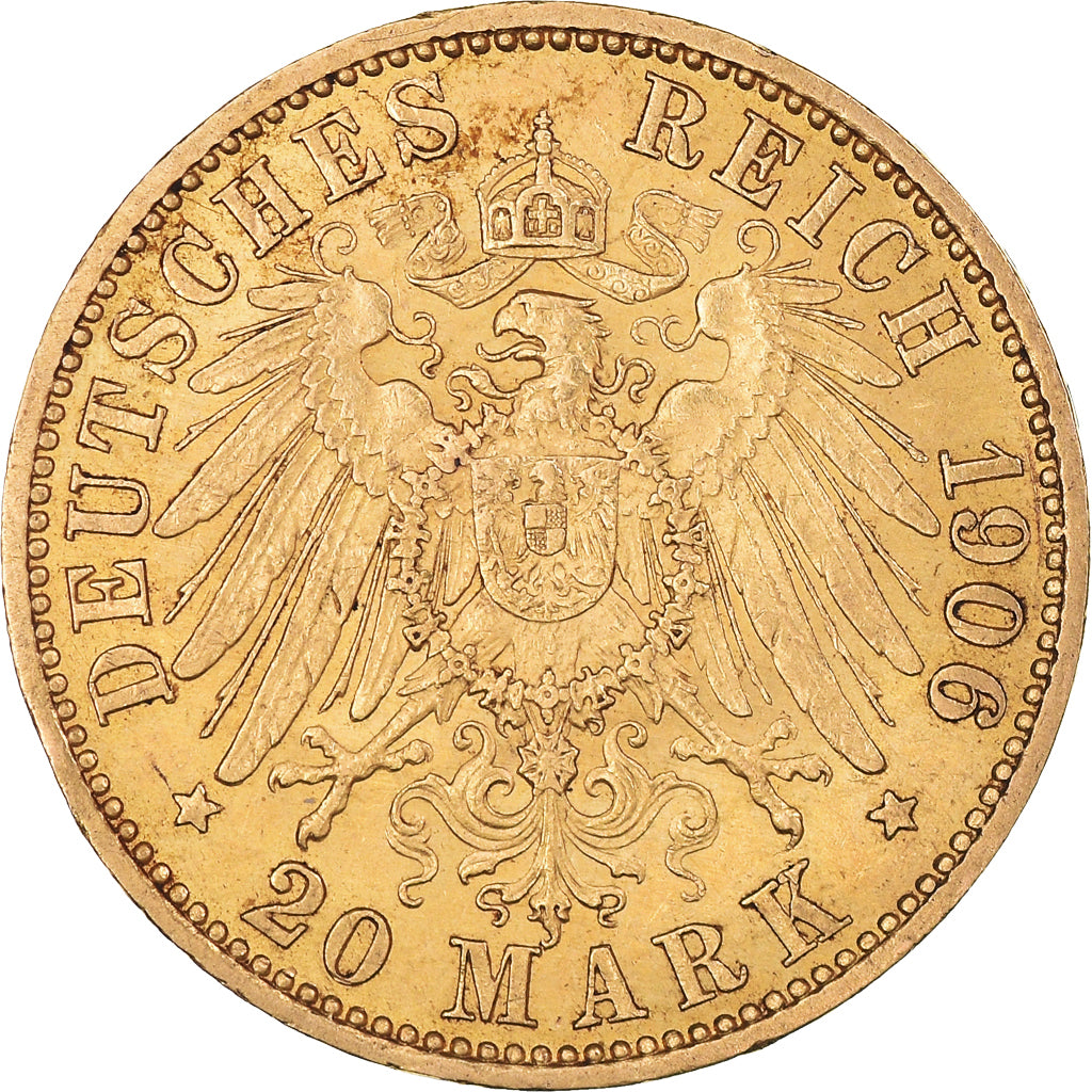 Münze, Deutsch Staaten, PRUSSIA, Wilhelm II, 20 Mark, 1906, Berlin, VZ, Gold