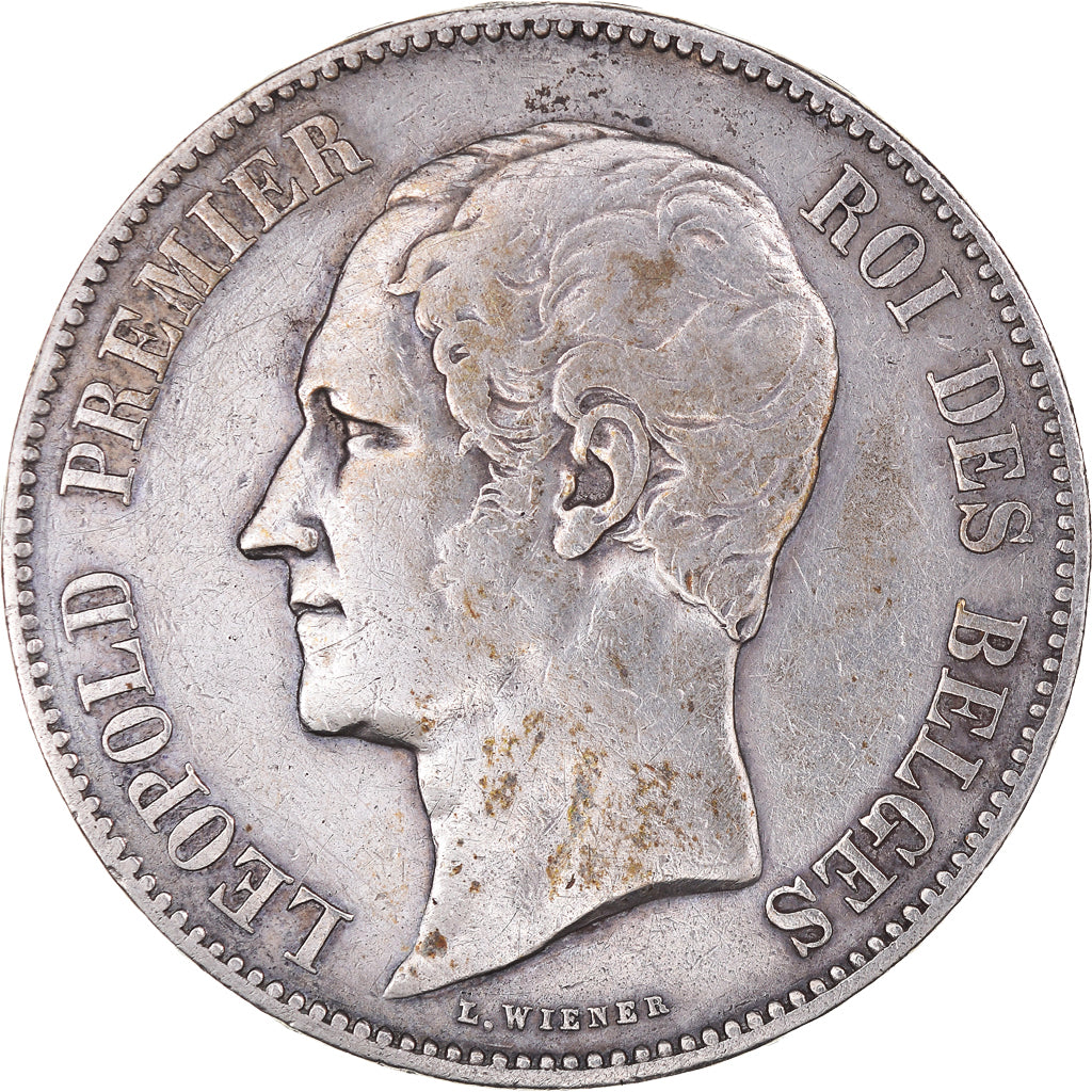Monnaie, Belgique, Leopold I, 5 Francs, 5 Frank, 1851, Bruxelles, TB+, Argent
