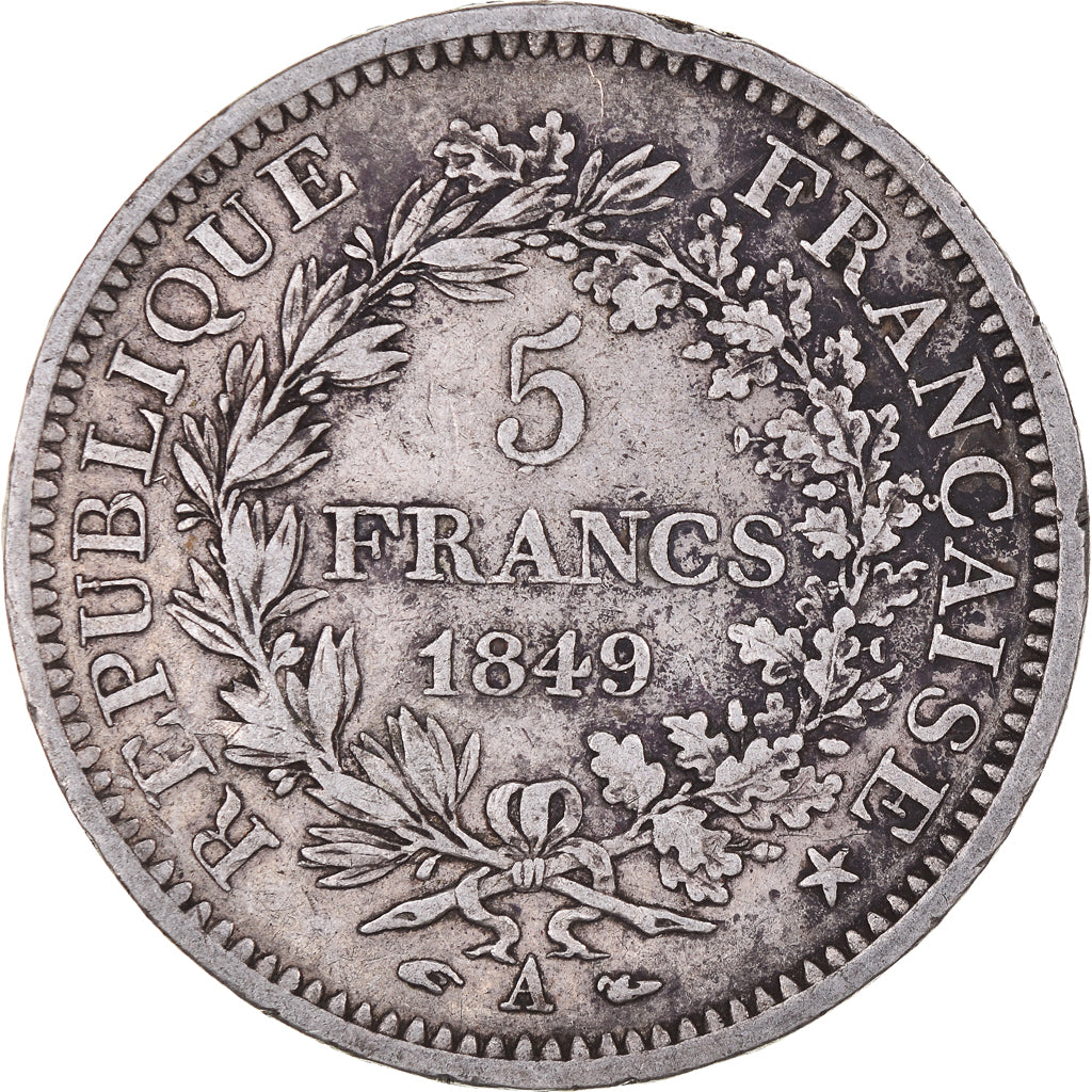 Coin, France, Hercule, 5 Francs, 1849, Paris, VF(30-35), Silver, KM:756.1