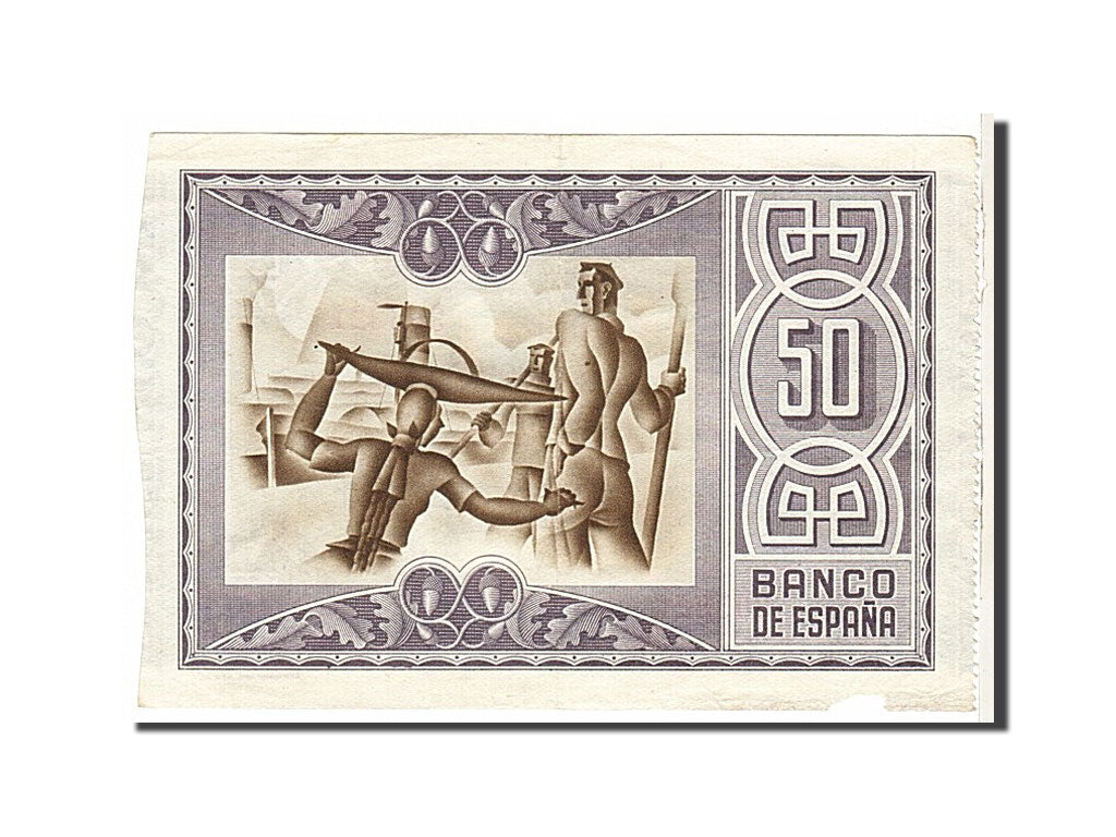 Spain, 50 Pesetas, 1937, KM #S564, EF(40-45), 305321