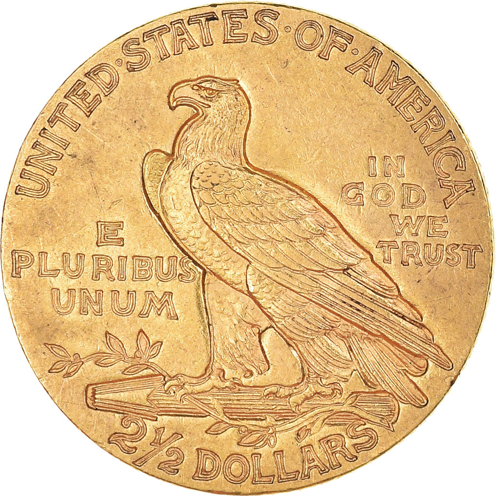 Moneta, Stati Uniti, Indian Head, $2.50, Quarter Eagle, 1911, U.S. Mint
