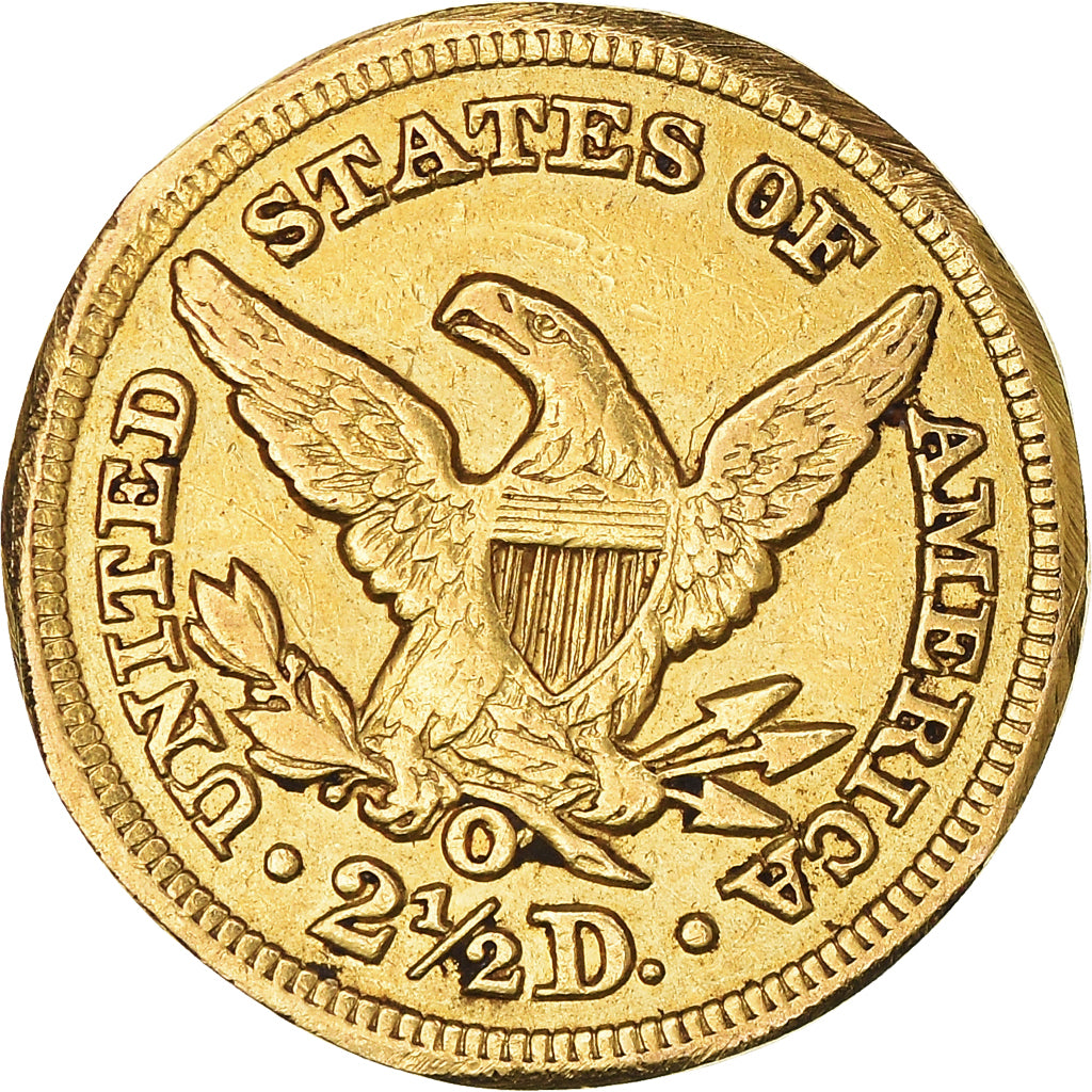 Moneta, Stati Uniti, Coronet Head, $2.50, Quarter Eagle, 1852, U.S. Mint, New