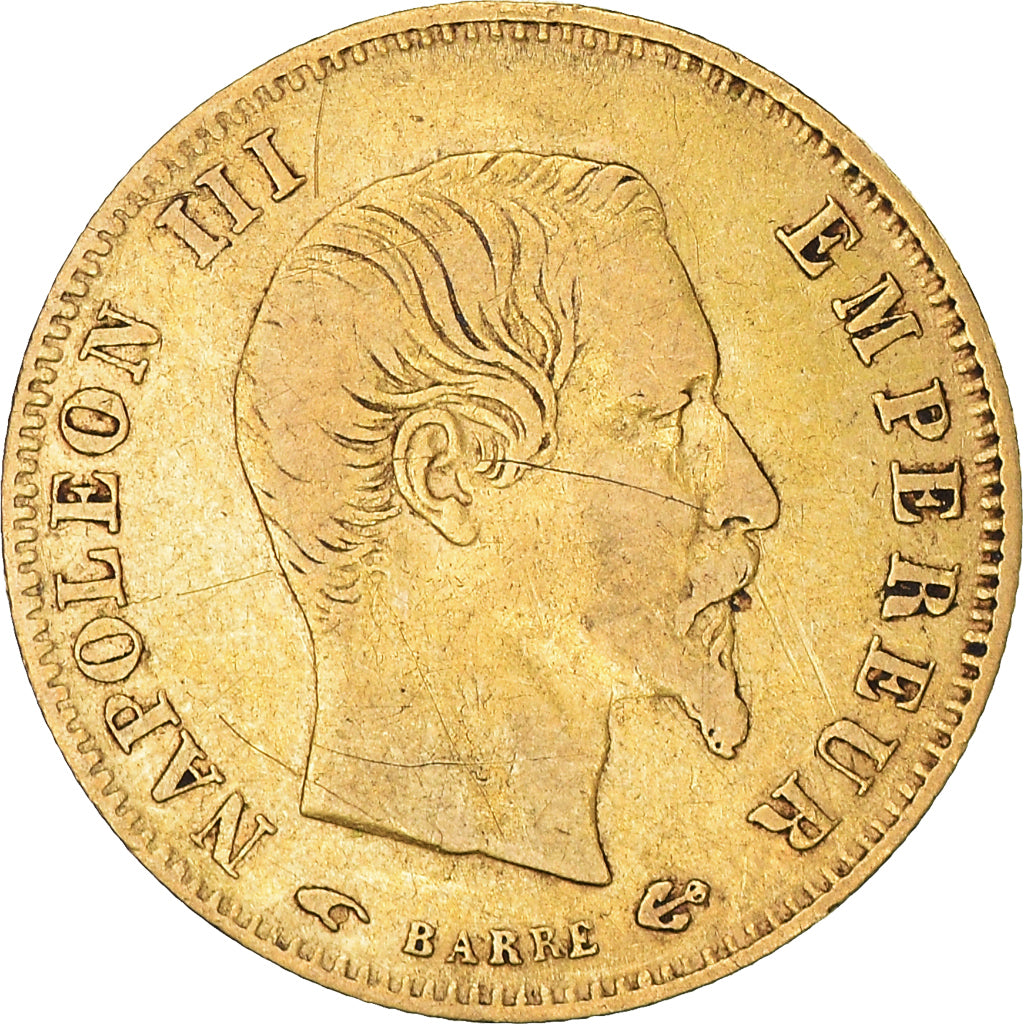 Coin, France, Napoleon III, 5 Francs, 1858, Paris, VF(30-35), Gold, KM:787.1