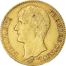 Moeda, França, Napoleon I, 40 Francs, An 12, Paris, VF(30-35), Dourado