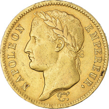 Moeda, França, Napoléon I, 40 Francs, 1812, Paris, EF(40-45), Dourado