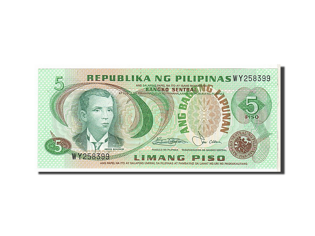 Geldschein, Philippinen, 5 Piso, 1974, KM:160b, UNZ-