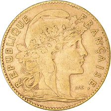 Moneda, Francia, Marianne, 10 Francs, 1906, Paris, BC+, Oro, KM:846