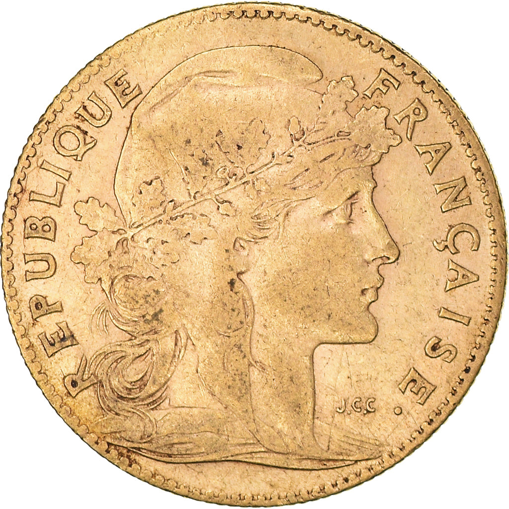 Coin, France, Marianne, 10 Francs, 1907, Paris, VF(30-35), Gold, KM:846