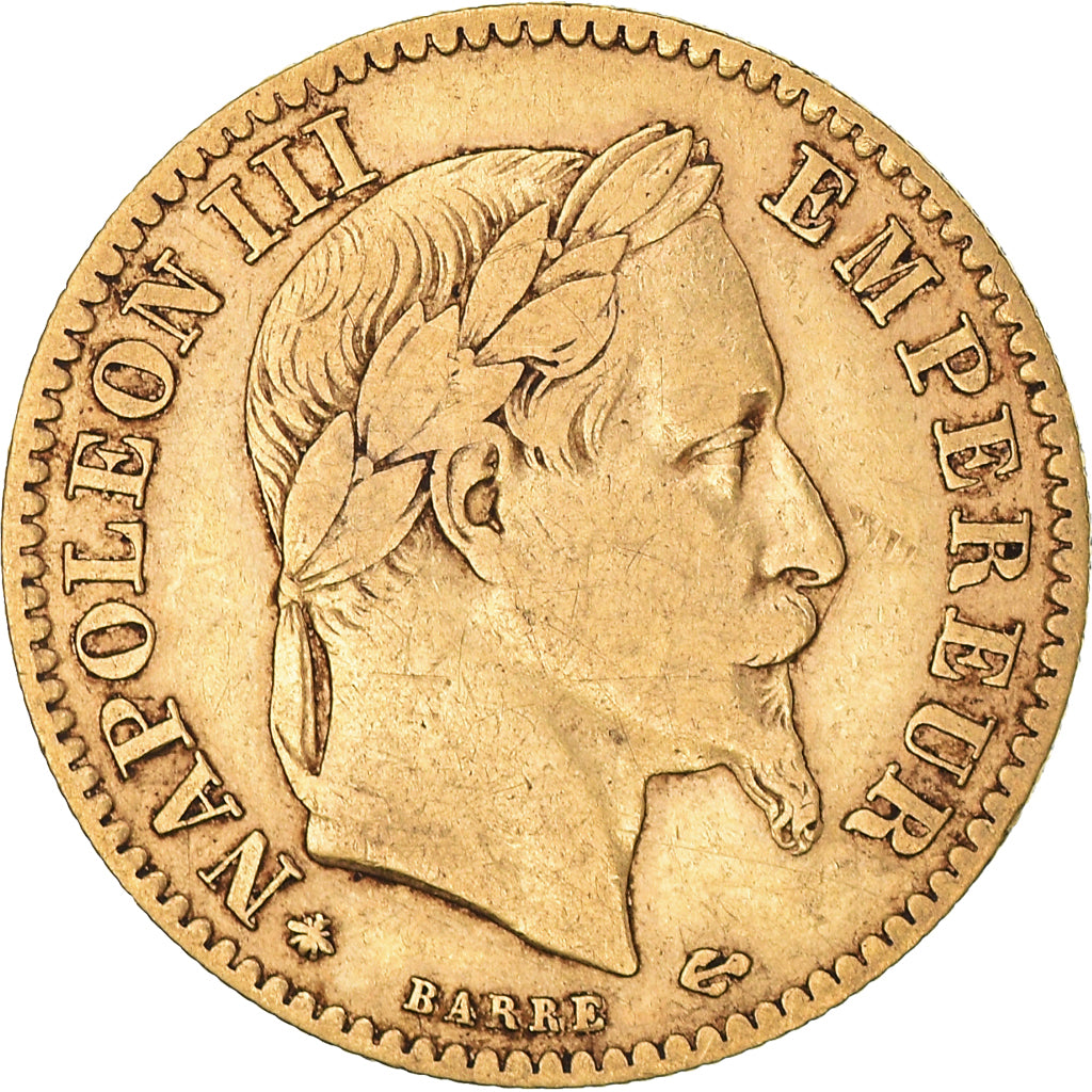 Coin, France, Napoleon III, 10 Francs, 1863, Paris, VF(30-35), Gold, KM:800.1