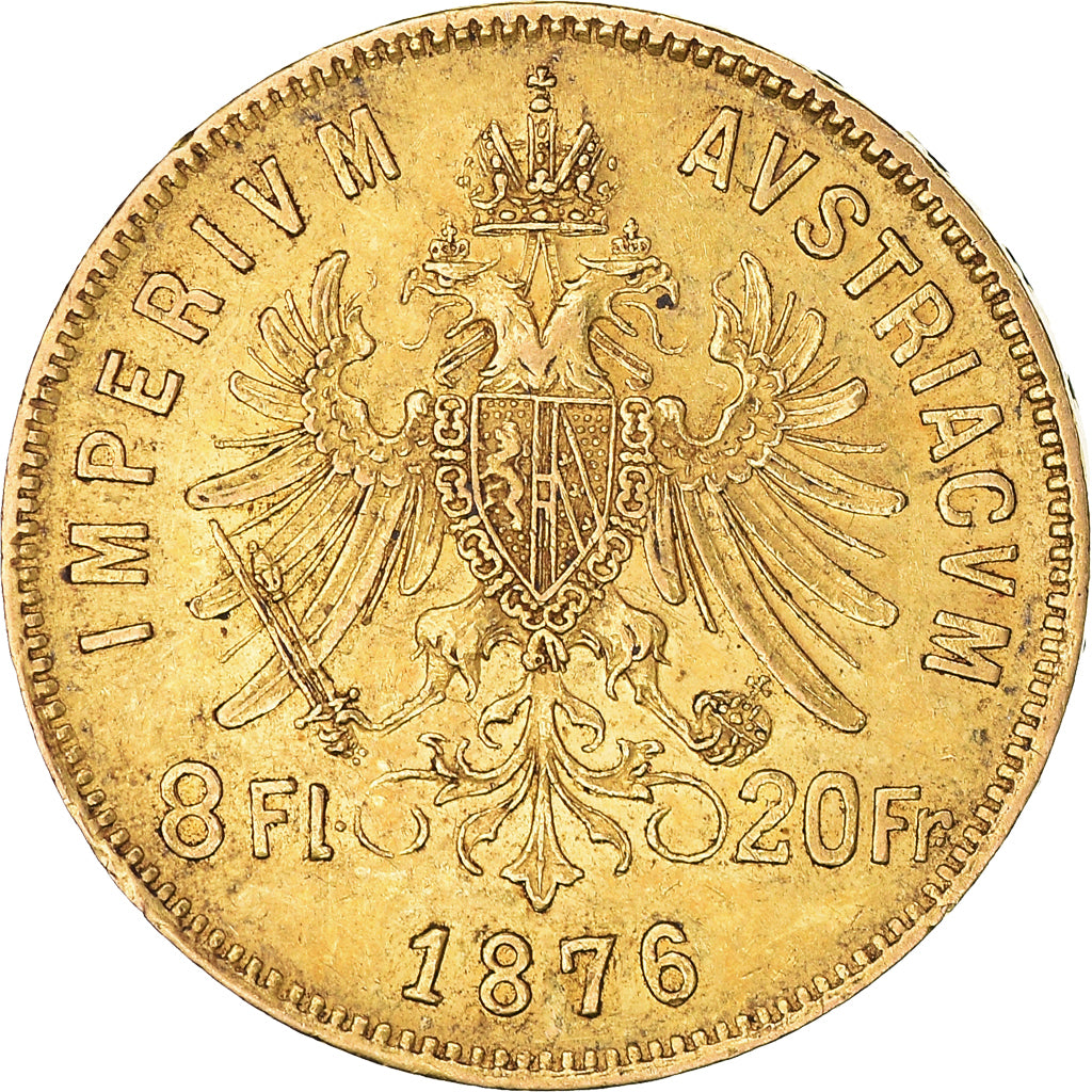 Monnaie, Autriche, Franz Joseph I, 8 Florins-20 Francs, 1876, Kremnica, TTB+