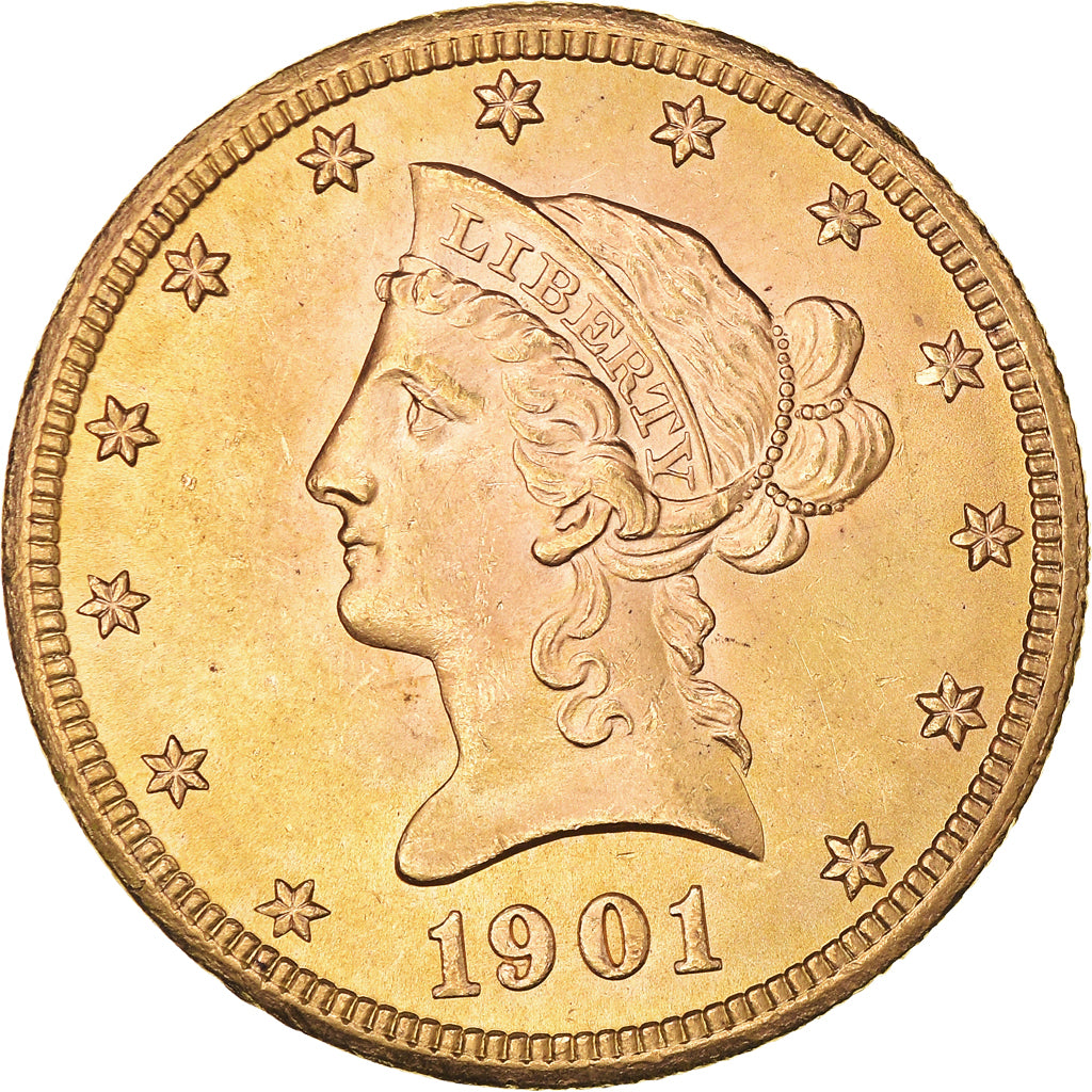 Moeda, Estados Unidos da América, Coronet Head, $10, Eagle, 1901, Philadelphia