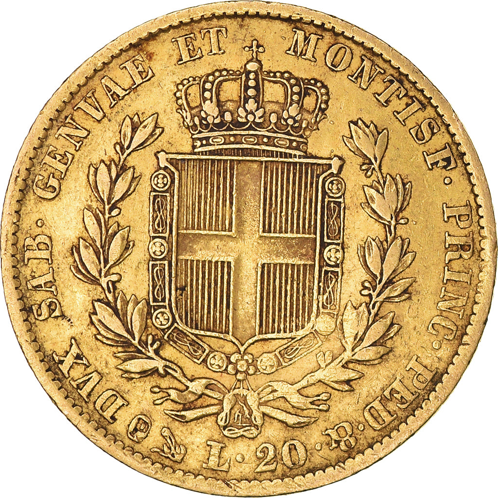 Münze, Italien Staaten, SARDINIA, Carlo Alberto, 20 Lire, 1840, Genoa, S+