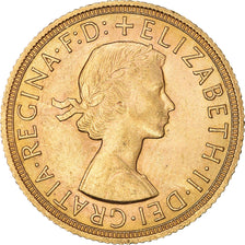 Münze, Großbritannien, Elizabeth II, Sovereign, 1958, VZ, Gold, KM:908