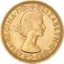 Monnaie, Grande-Bretagne, Elizabeth II, Sovereign, 1958, SUP, Or, KM:908