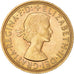 Moeda, Grã-Bretanha, Elizabeth II, Sovereign, 1958, AU(55-58), Dourado, KM:908