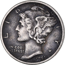 Moneta, Stati Uniti, Mercury Dime, Dime, 1943, U.S. Mint, Philadelphia, BB