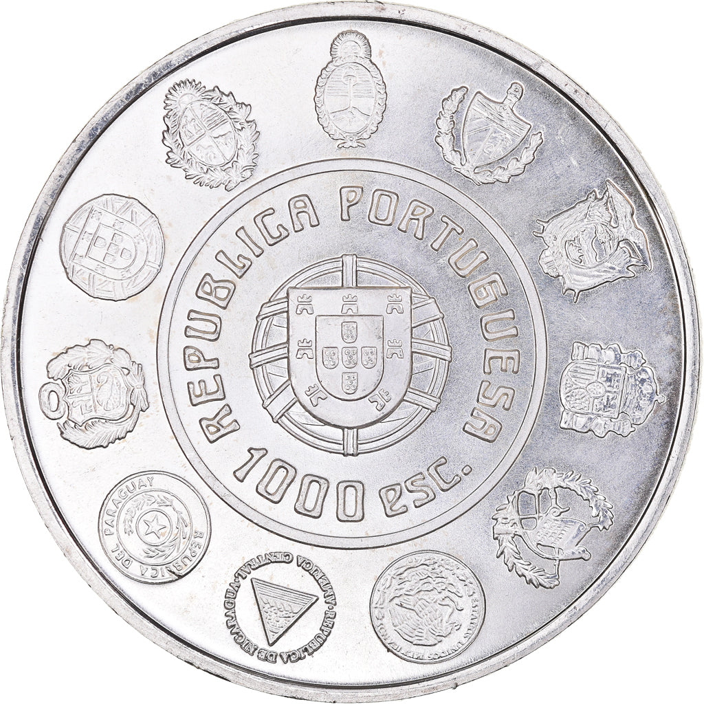 Moneta, Portugal, 1000 Escudos, 2000, Lisbon, MS(60-62), Srebro, KM:727