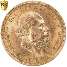 Moneta, Paesi Bassi, William III, 10 Gulden, 1875, Utrecht, PCGS, MS64, SPL+
