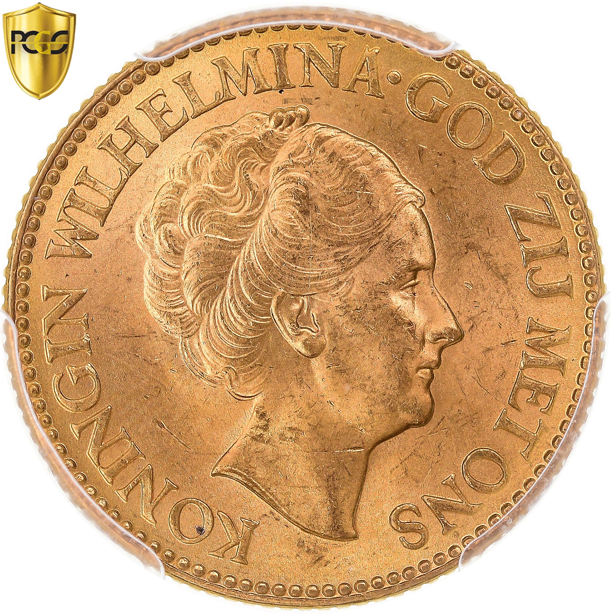 Münze, Niederlande, Wilhelmina I, 10 Gulden, 1927, Utrecht, PCGS, MS64, UNZ+