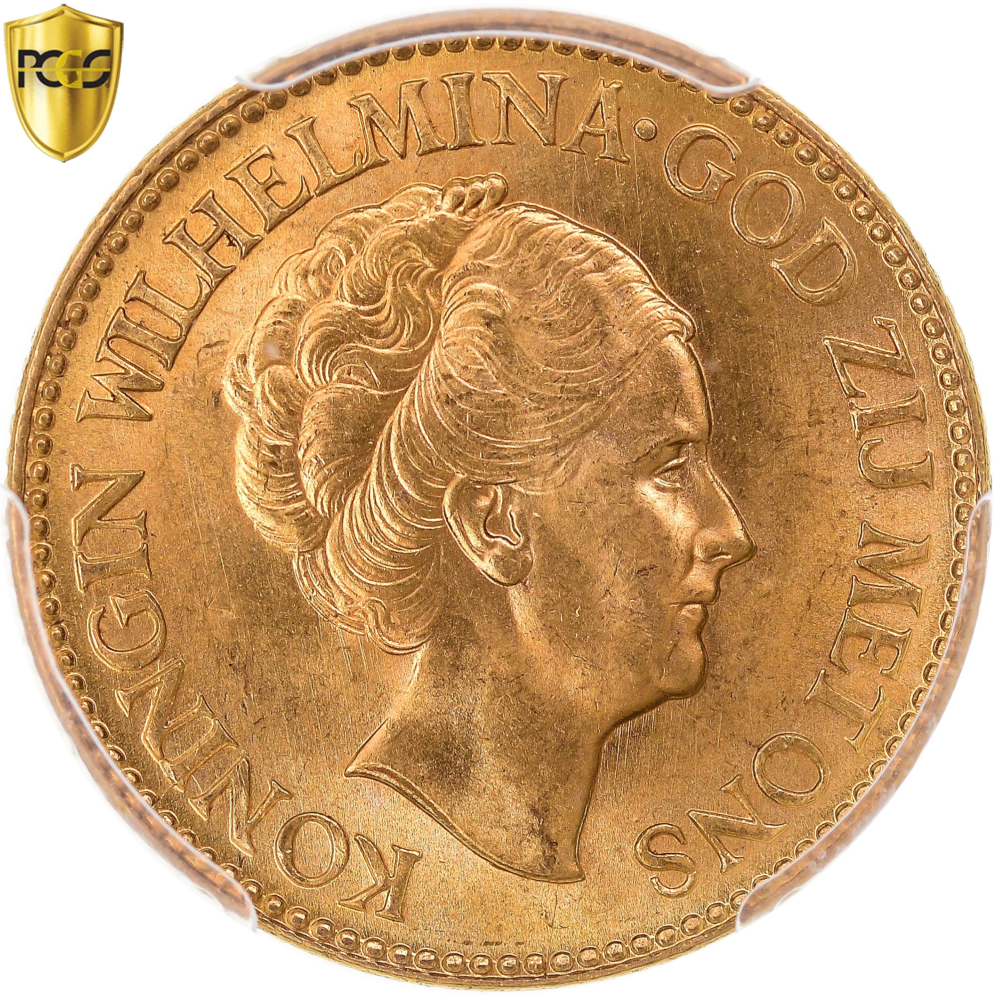 Moneta, Paesi Bassi, Wilhelmina I, 10 Gulden, 1933, Utrecht, PCGS, MS65, FDC