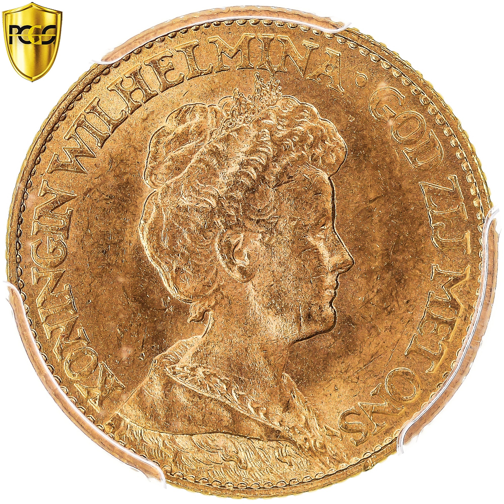 Münze, Niederlande, Wilhelmina I, 10 Gulden, 1917, Utrecht, PCGS, MS64, UNZ+