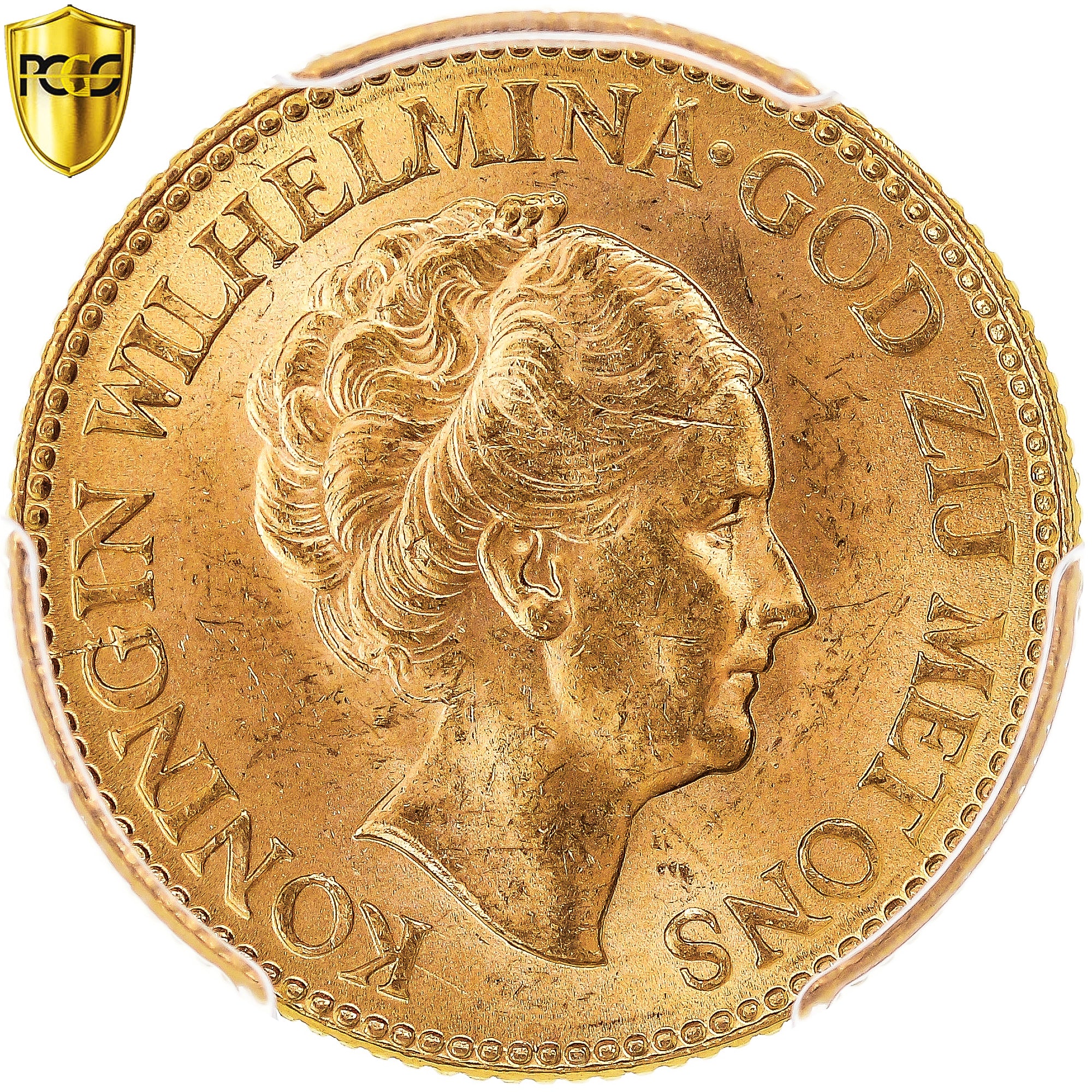 Monnaie, Pays-Bas, Wilhelmina I, 10 Gulden, 1927, Utrecht, PCGS, MS64, SPL+, Or