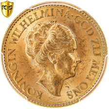 Monnaie, Pays-Bas, Wilhelmina I, 10 Gulden, 1927, Utrecht, PCGS, MS64, SPL+, Or