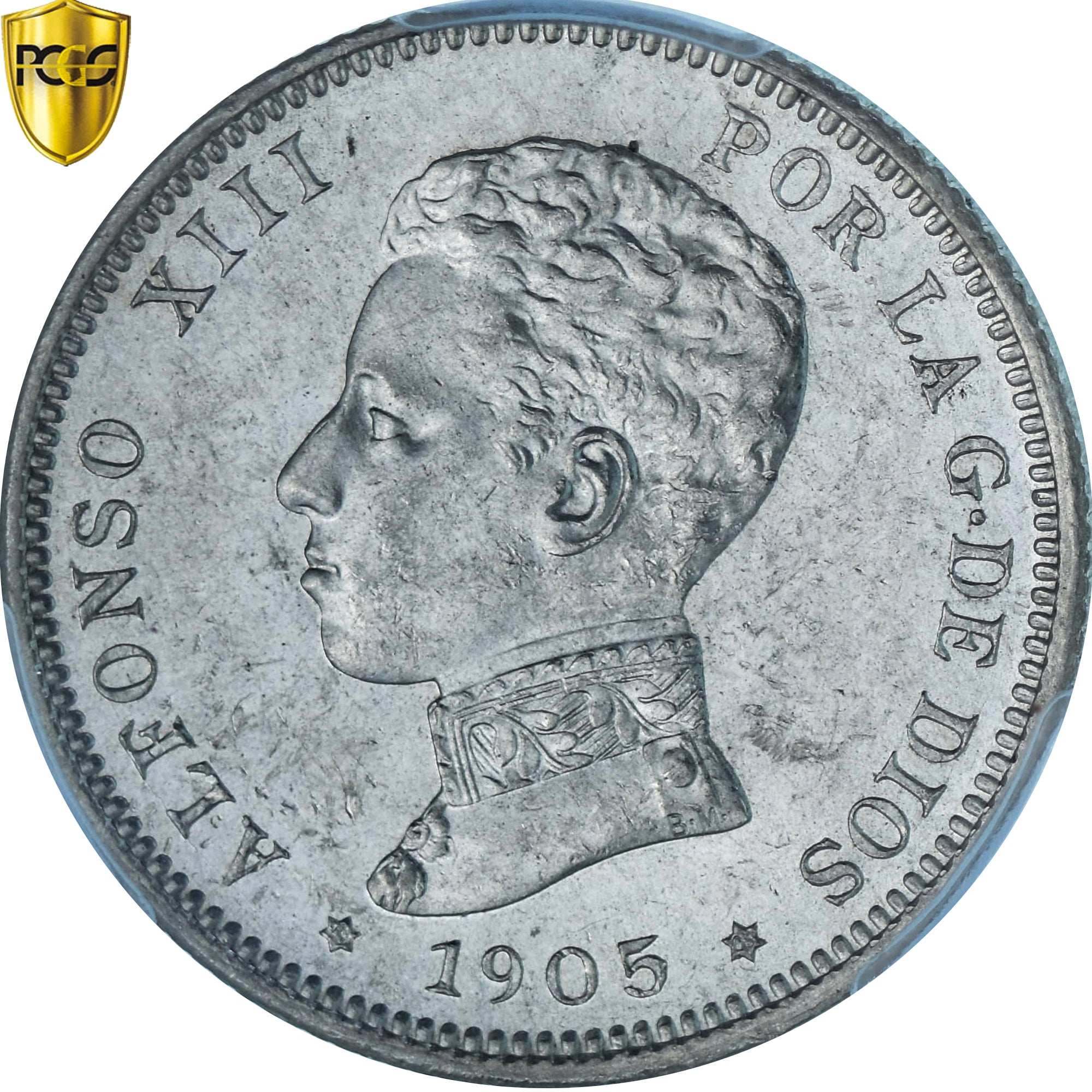 Monnaie, Espagne, Alfonso XIII, 2 Pesetas, 1905, Madrid, PCGS, MS63, SPL