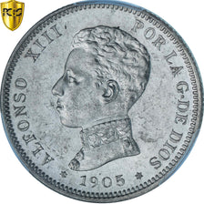 Monnaie, Espagne, Alfonso XIII, 2 Pesetas, 1905, Madrid, PCGS, MS63, SPL