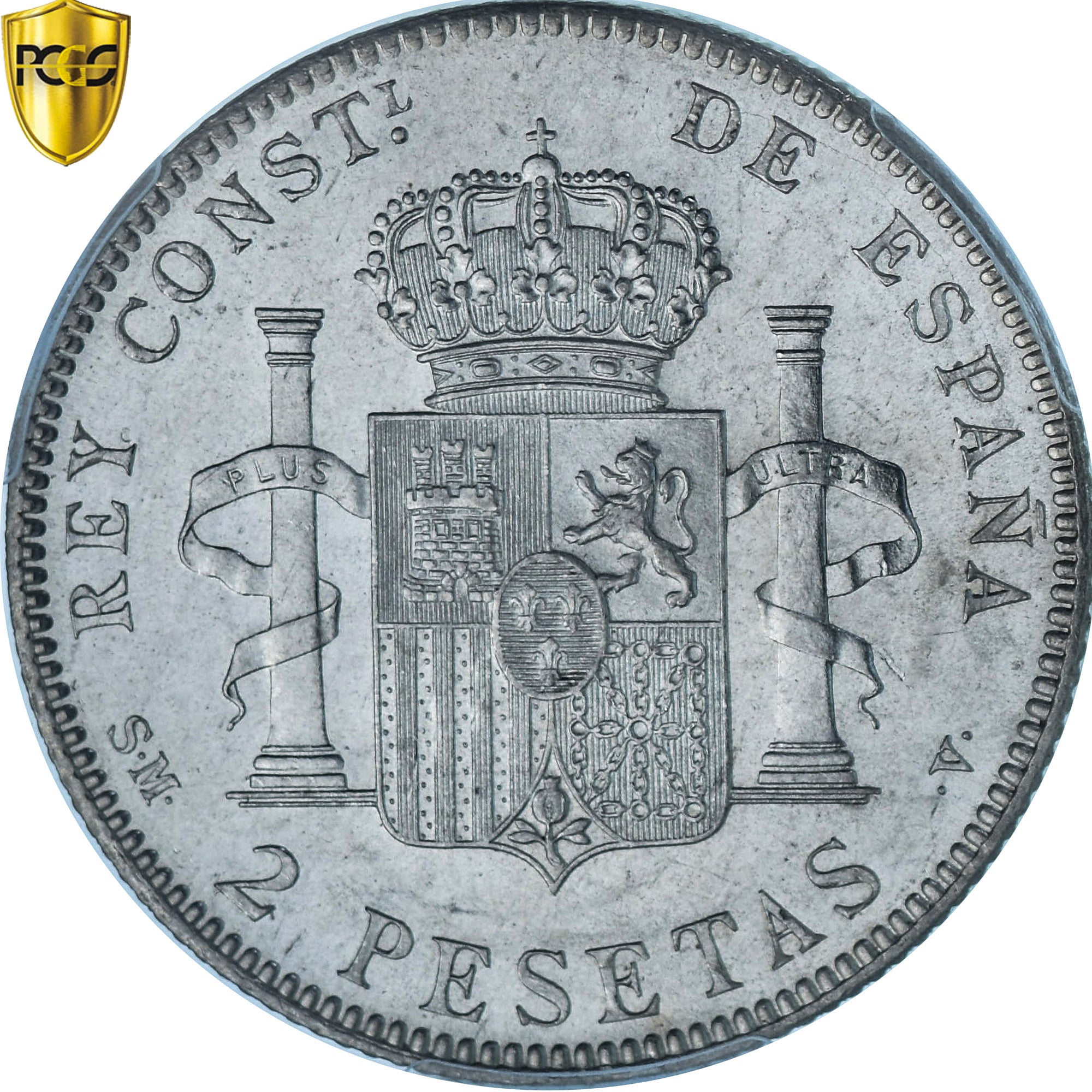 Monnaie, Espagne, Alfonso XIII, 2 Pesetas, 1905, Madrid, PCGS, MS63, SPL