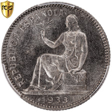 Coin, Spain, Peseta, 1933, Madrid, PCGS, MS65, MS(65-70), Silver, KM:750