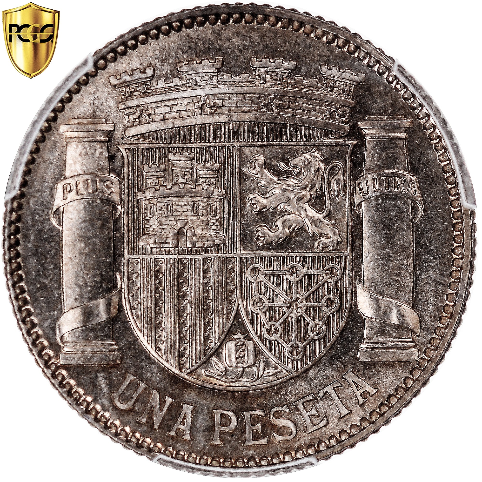 Coin, Spain, Peseta, 1933, Madrid, PCGS, MS65, MS(65-70), Silver, KM:750