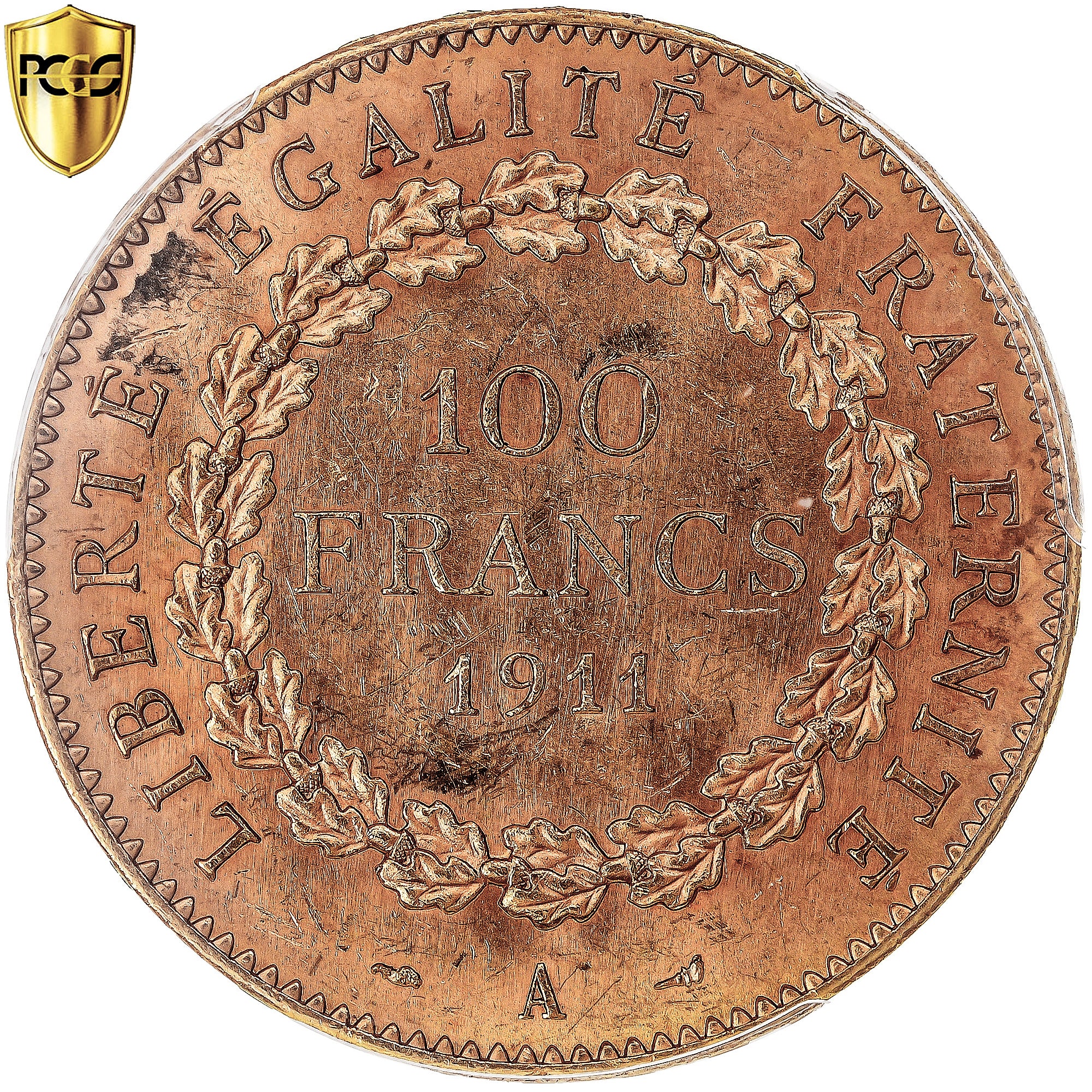Münze, Frankreich, Génie, 100 Francs, 1911, Paris, PCGS, MS63, UNZ, Gold