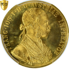 Coin, Austria, Franz Joseph I, 4 Ducat, 1915, Vienne, Official restrike, PCGS