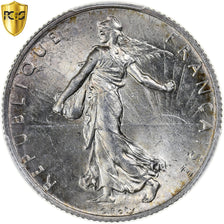 Moneda, Francia, Semeuse, 2 Francs, 1915, Paris, PCGS, MS63, SC, Plata