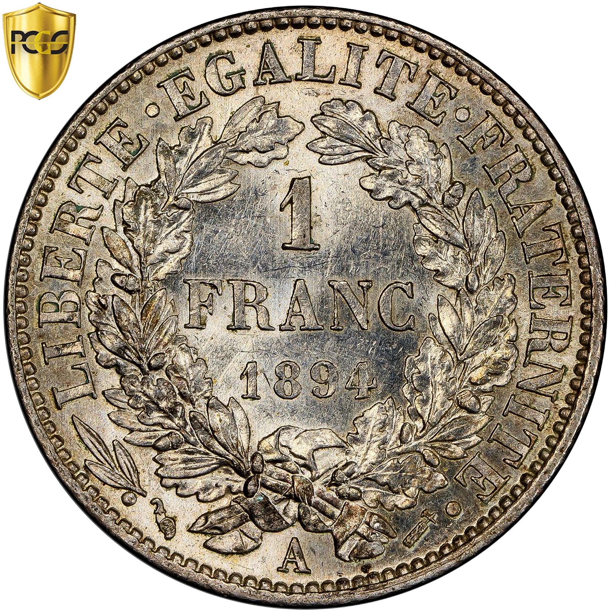 Francia, Franc, Cérès, 1894, Paris, Argento, PCGS, SPL-, Le Franc:F.216