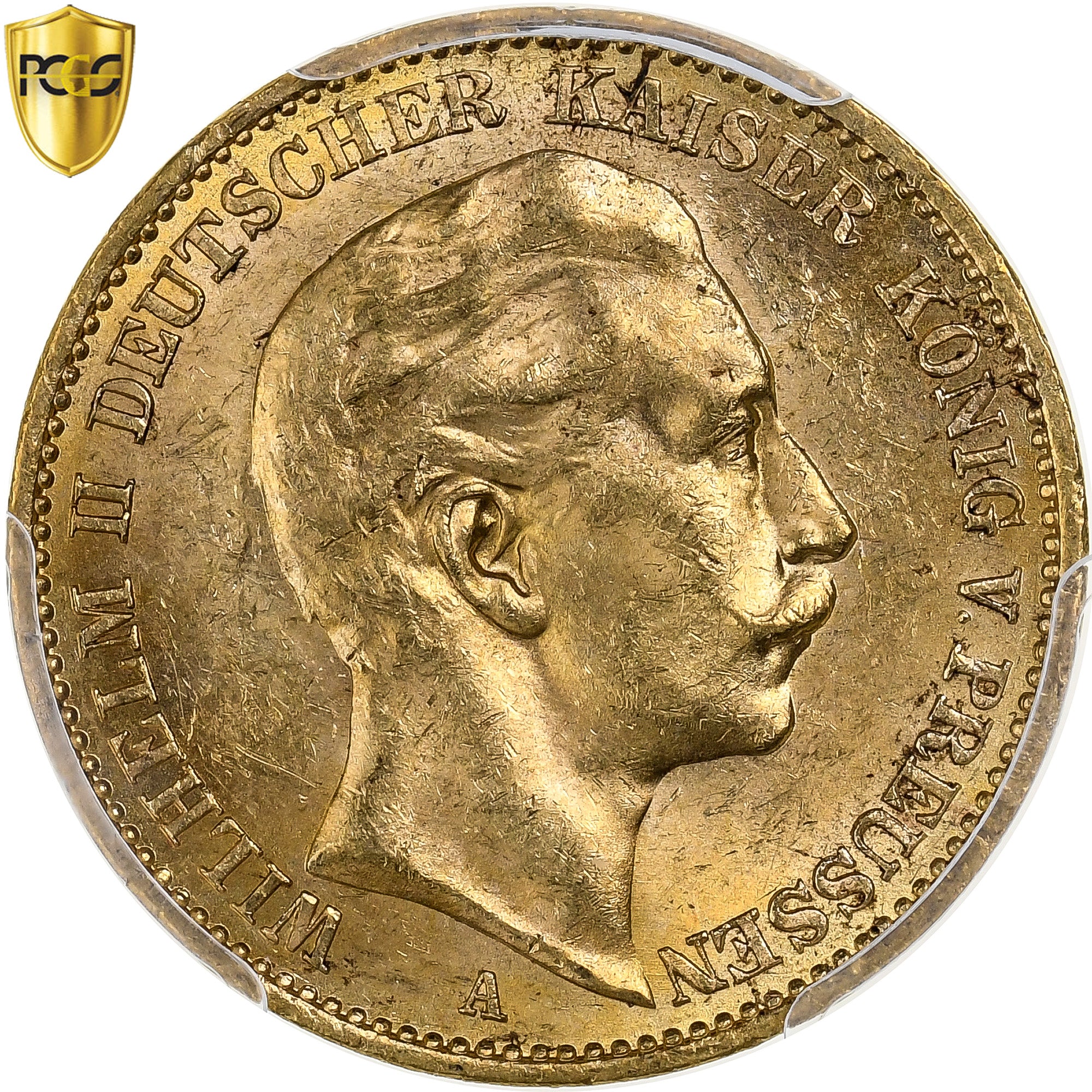Duitse staten, PRUSSIA, Wilhelm II, 20 Mark, 1913, Berlin, Goud, PCGS, PR+