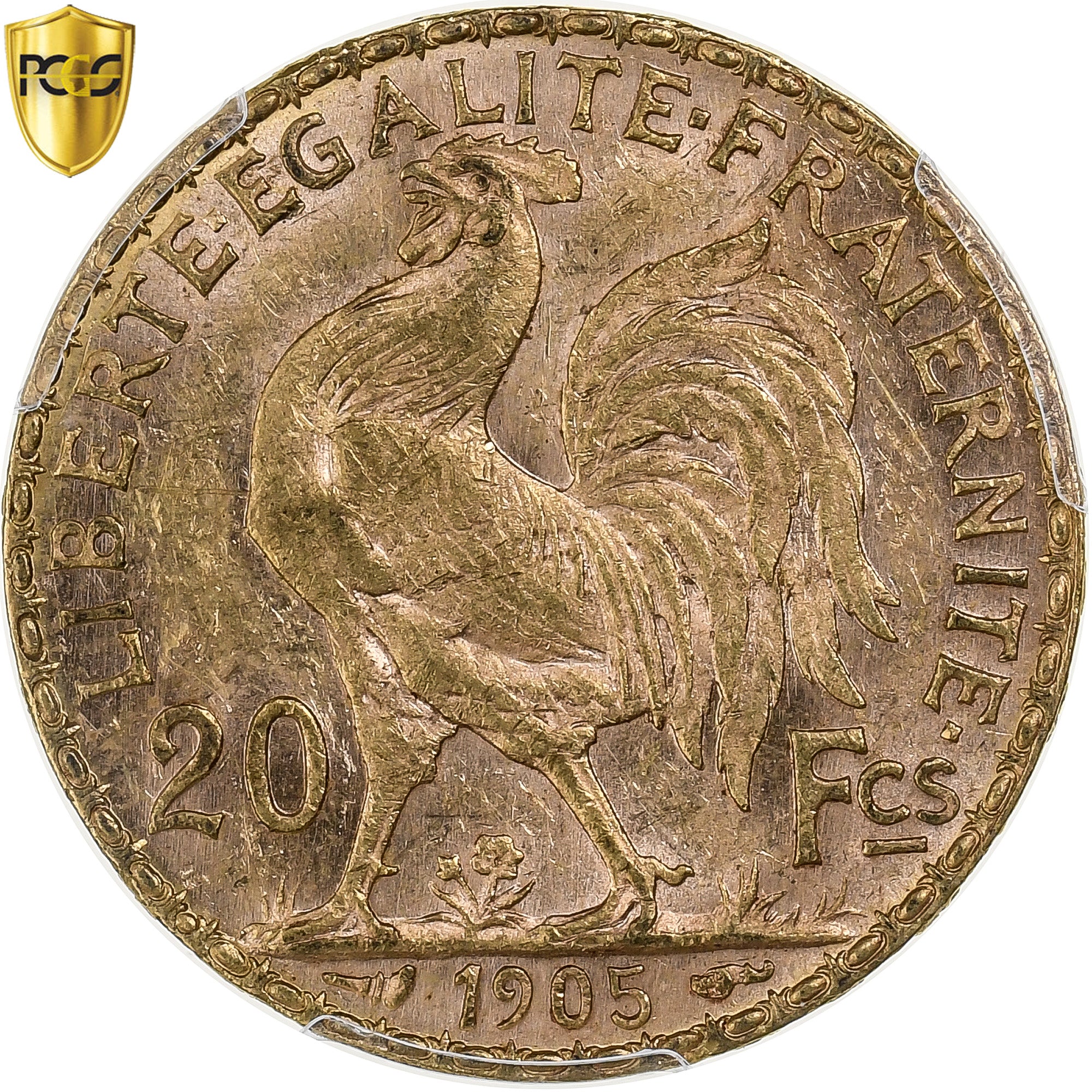 Francia, 20 Francs, Marianne, 1905, Paris, Oro, PCGS, SPL, Le Franc:F.534
