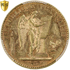 Frankrijk, 20 Francs, Génie, 1890, Paris, Goud, PCGS, PR, Le Franc:F.553