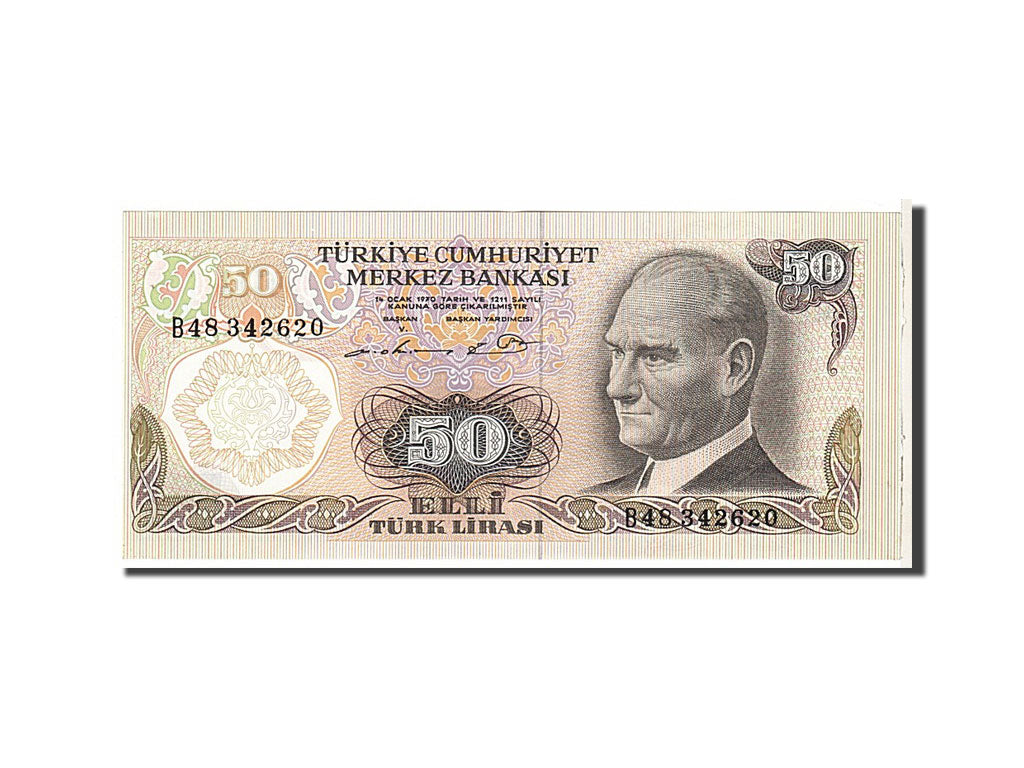 Banknote, Turkey, 50 Lira, 1976, KM:188, UNC(63)