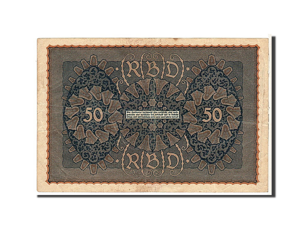 Billete, 50 Mark, 1919, Alemania, KM:66, MBC