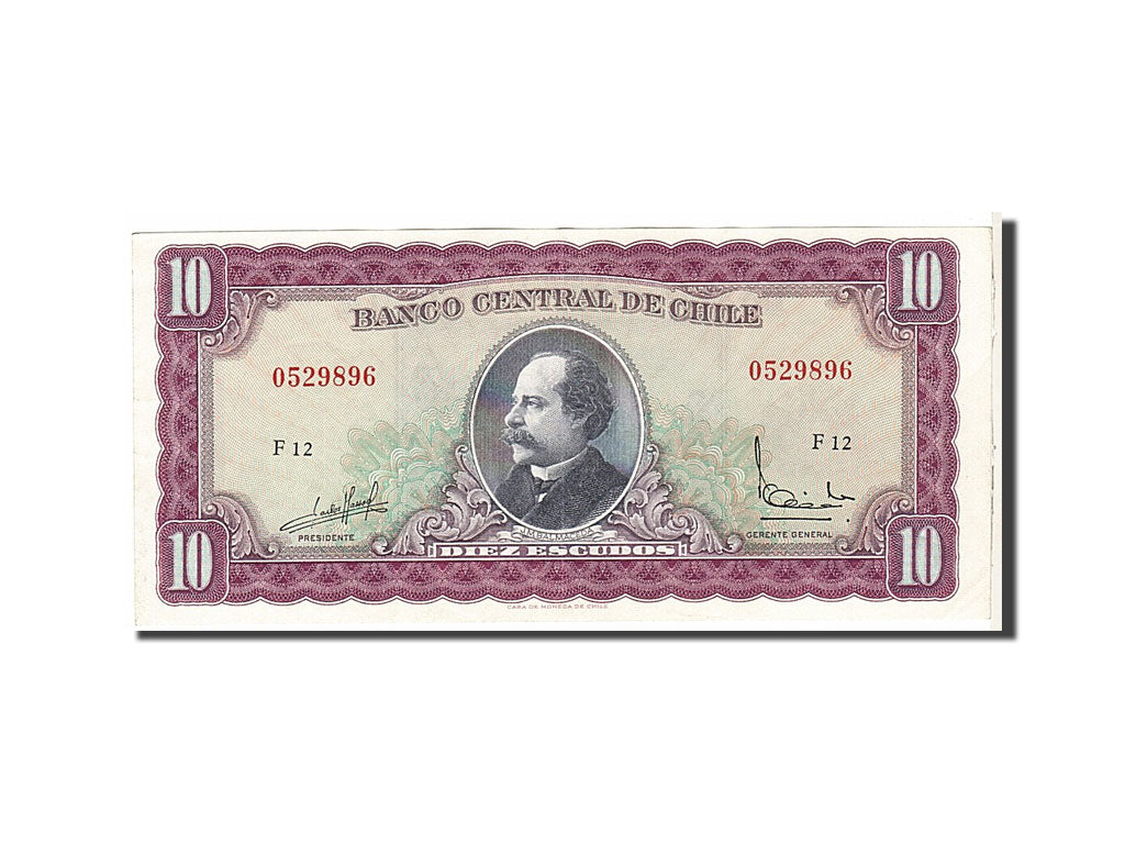 Chile, 10 Escudos, 1962, KM #139a, AU(55-58), F120529896