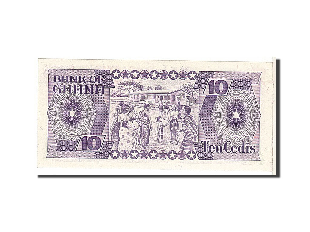 Banknote, Ghana, 10 Cedis, 1984, KM:23a, AU(55-58)