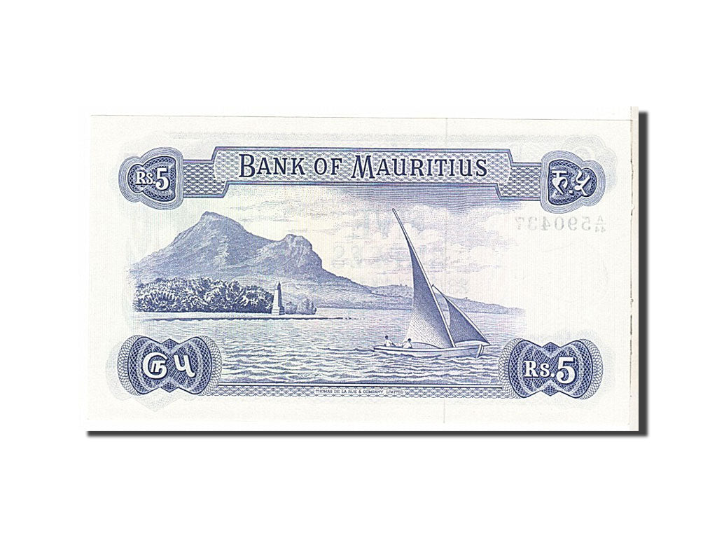 Mauritius, 5 Rupees, 1967, KM #30c, UNC(65-70), A44590437